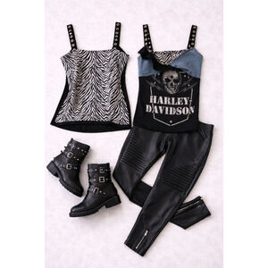 OOAK Harley Davidson Upcycled Tank